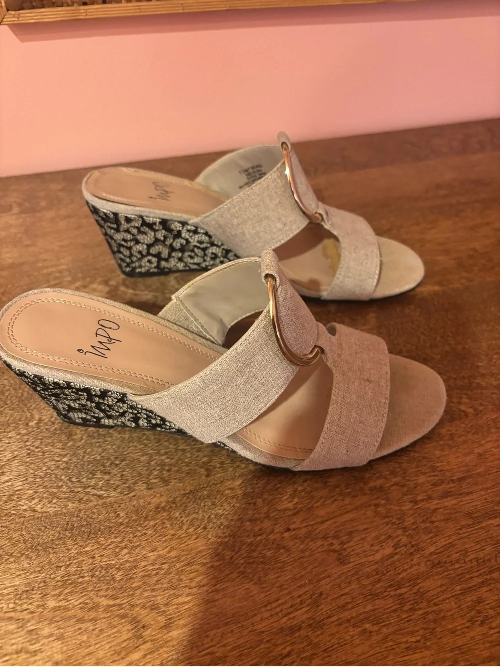 IMPO slide wedge sandals